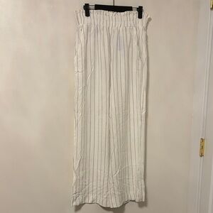 Sienna Sky White Pinstripe Wide Leg Pants